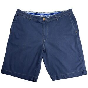 Tommy Bahama Men's Blue Cotton Spandex Flat Front Shorts Size 40